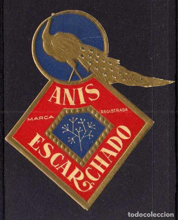 Etichette antiche: PRECIOSA ETIQUETA (PEQUE&Ntilde;A) - ANIS ESCARCHADO - PAVO REAL