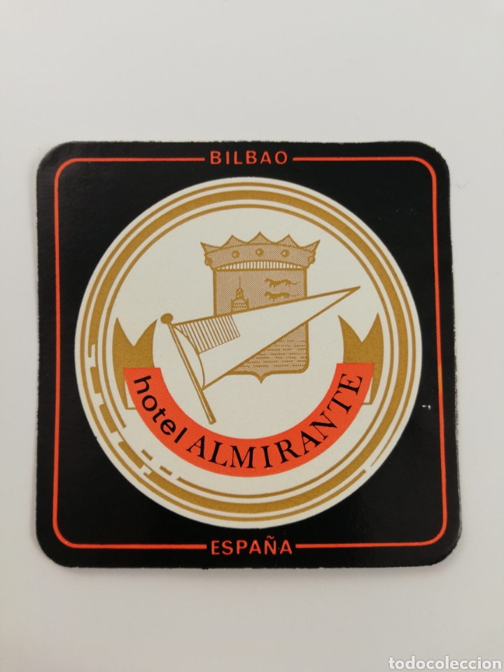 Etiquetas antiguas: ETIQUETA HOTEL ALMIRANTE, BILBAO, ESPA&Ntilde;A, LUGGAGE LABEL.