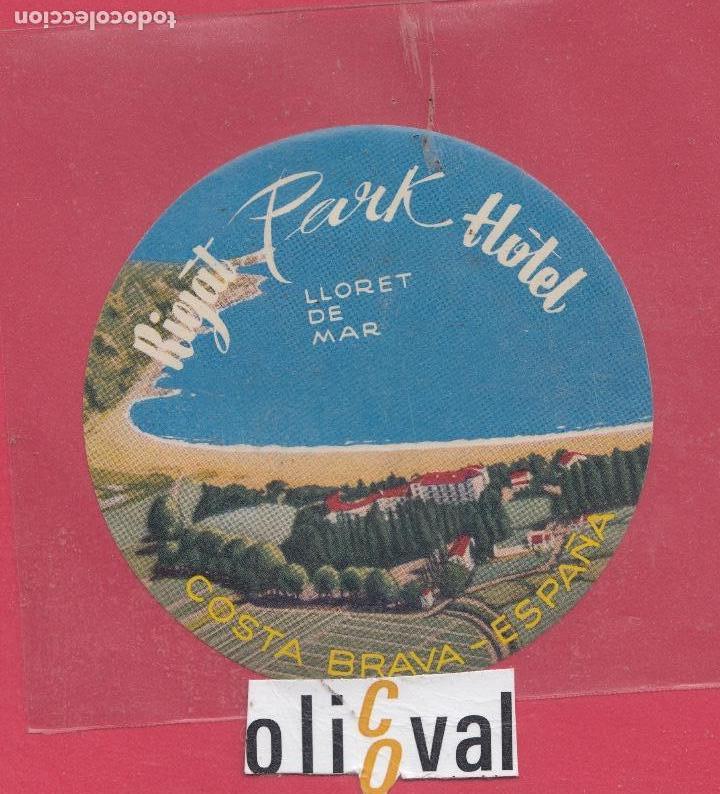 Etiquetas antiguas: ETIQUETA HOTEL RIGART PARK COLA TROQUEL .HOTEL..18,30