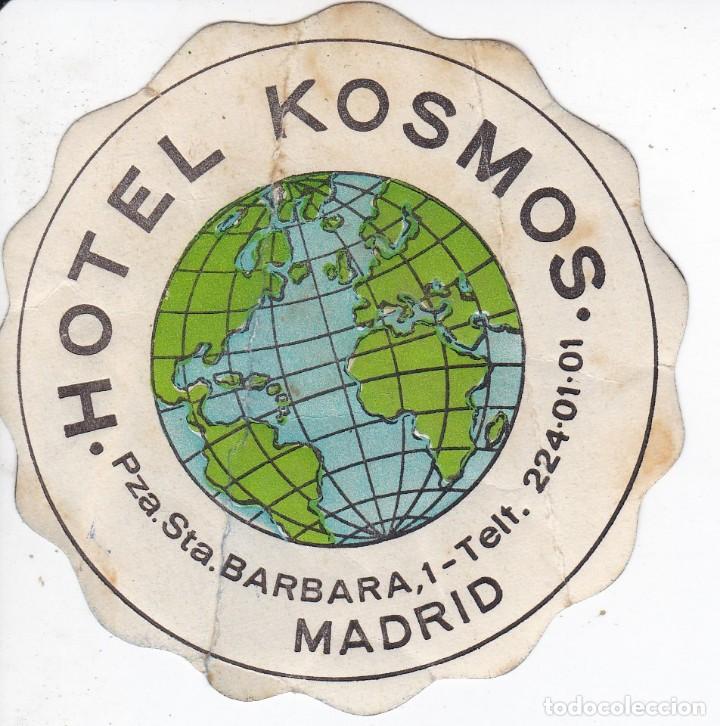 Etiquetas antiguas: ANTIGUA ETIQUETA DEL HOTEL KOSMOS DE MADRID