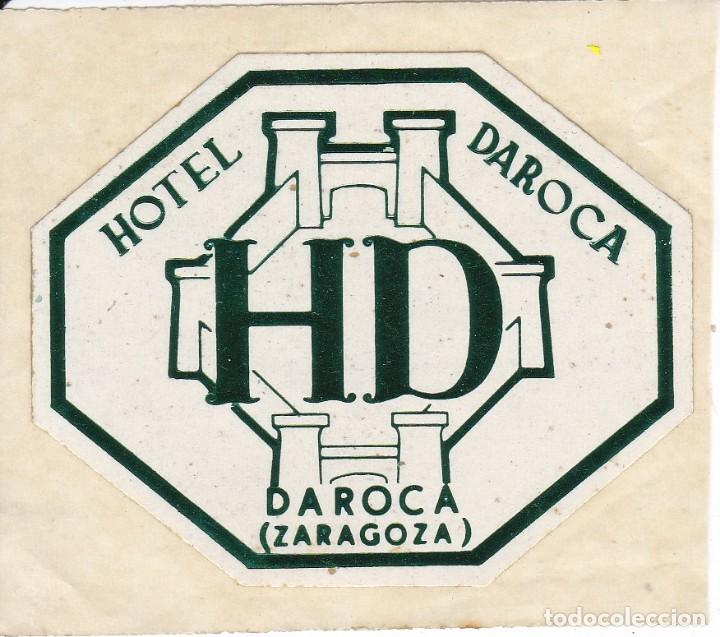 Etiquetas antiguas: ANTIGUA ETIQUETA DEL HOTEL DAROCA DE ZARAGOZA