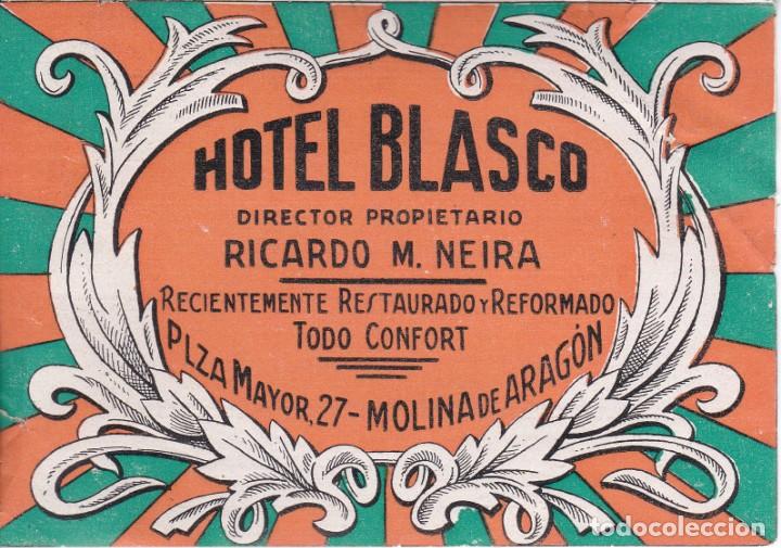 Etiquetas antiguas: ANTIGUA ETIQUETA DEL HOTEL BLASCO DE MOLINA DE ARAGON