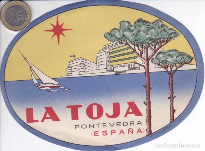 Etiquetas antiguas: ANTIGUA ETIQUETA DEL HOTEL LA TOJA DE PONTEVEDRA (GRANDE)