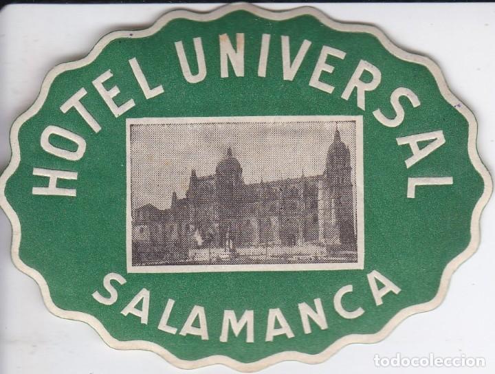 Etiquetas antiguas: ANTIGUA ETIQUETA DEL HOTEL UNIVERSAL DE SALAMANCA