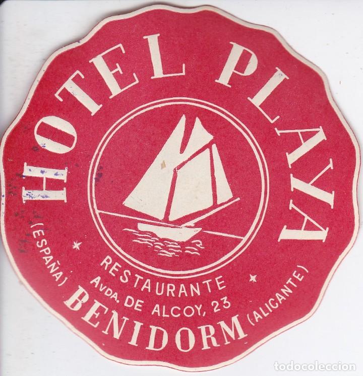 Etiquetas antiguas: ANTIGUA ETIQUETA DEL HOTEL PLAYA DE BENIDORM