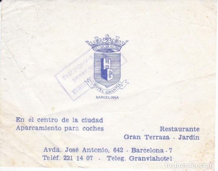 Etiquetas antiguas: ANTIGUA ETIQUETA DEL HOTEL GRAN VIA DE BARCELONA
