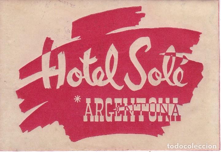 Etiquetas antiguas: ANTIGUA ETIQUETA DEL HOTEL SOLE DE ARGENTONA