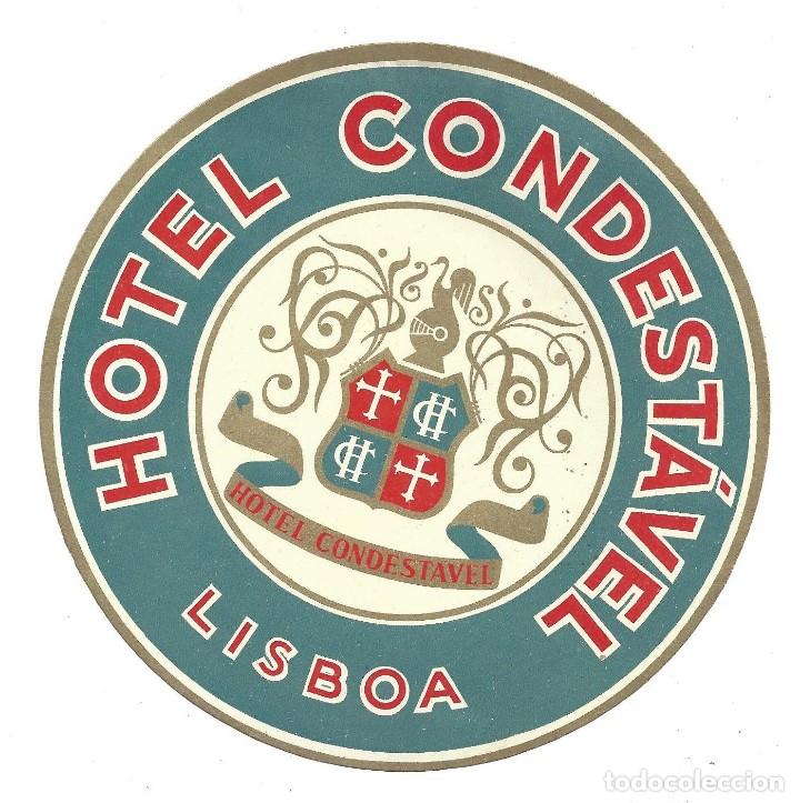 Etiquetas antiguas: ETIQUETA DE EQUIPAJE HOTEL CONDEST&Aacute;VEL. LISBOA- PORTUGAL