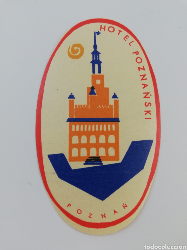 Etiquetas antiguas: ETIQUETA HOTEL POZNANSKI POZNAN POLONIA, LUGGAGE LABEL.