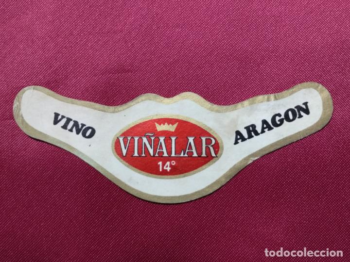 Etiquetas antiguas: ETIQUETA VINO VI&Ntilde;ALAR ARAGON