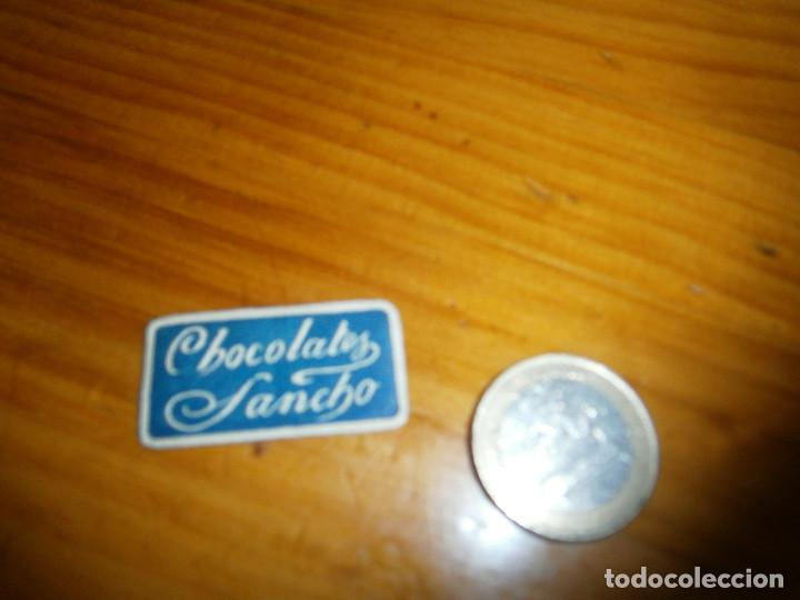 Etiquetas antigas: CHOCOLATES SANCHO &iexcl;&iexcl;preciosa etiqueta publicitaria&iexcl;a&ntilde;os,30,40,&iexcl; unica en tc,