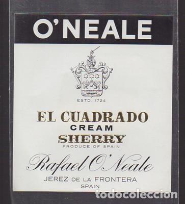Etiquetas antiguas: ETIQUETA DE VINO EL CUADRADO, CREAM SHERRY - RAFAEL O'NEALE, JEREZ DE LA FRONTERA. - ET-1680,12