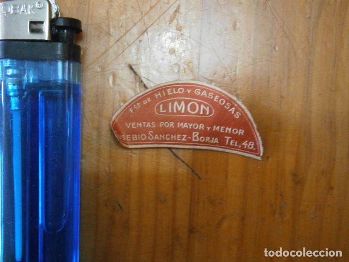 Etiquetas antiguas: HIELO Y GASEOSAS LIMON  &iexcl;&iexcl;PRECIOSA ETIQUETA PUBLICITARIA,A&Ntilde;OS 30 40&iexcl;