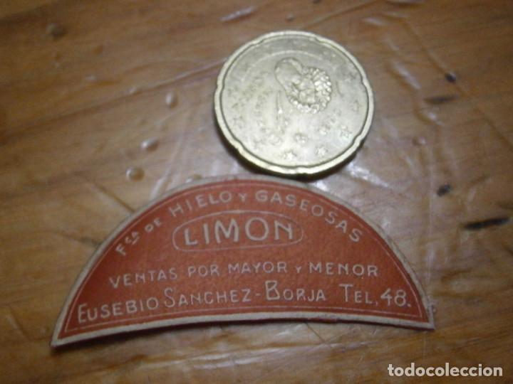 Etiquetas antiguas: &iexcl;&iexcl;PRECIOSA ETIQUETA PUBLICIDAD A&Ntilde;OS 30 40 UNICA EN TC&iexcl;GASEOSAS &iexcl;&iexcl;LIMON'''DE BORJA,,,,,,,