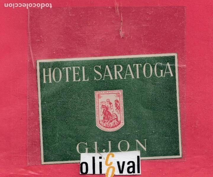 Etiquetas antiguas: Etiqueta Hotel - ESPA&Ntilde;A- HOTEL SARATOGA 100 X 75 MM COLA EH 0119002