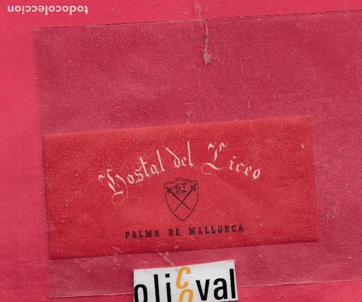 Etiquetas antiguas: ETIQUETA HOTEL ESPA&Ntilde;A HOSTAL LICEO PALMA MALLORCA 110 X 51 MM COLA EH 0119008