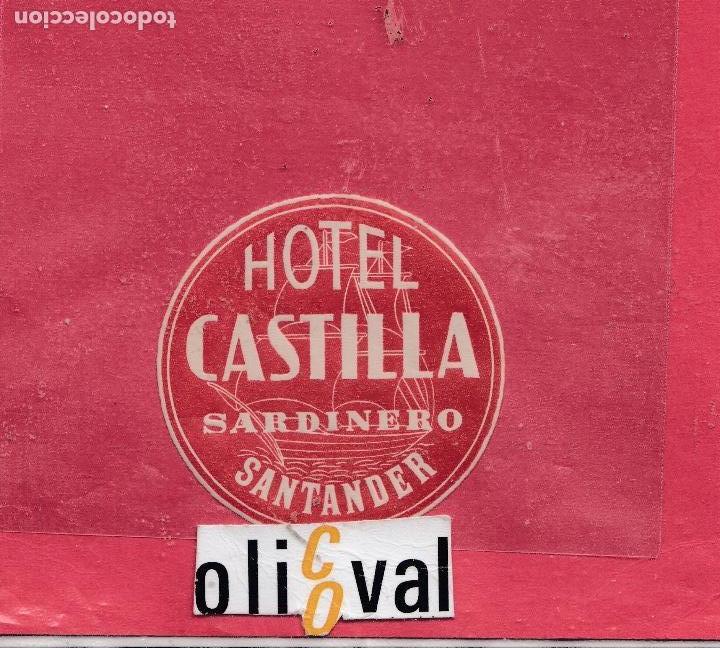 Etiquetas antiguas: ETIQUETA HOTEL ESPA&Ntilde;A CASTILLA SARDINERO SANTANDER CANTABRIA COLA TROQUEL 65 MM EH 0119013