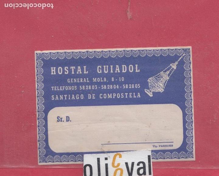 Etiquetas antiguas: ETIQUETA HOTEL ESPA&Ntilde;A HOSTAL GUIDAL DATADA  COLA 98 X 75 MM EH 01190023.jpeg