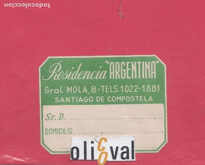 Etiquetas antiguas: ETIQUETA HOTEL ESPA&Ntilde;A RESIDENCIA  ARGENTINA DATADA COLA 85 X  EH 01190024.jpeg