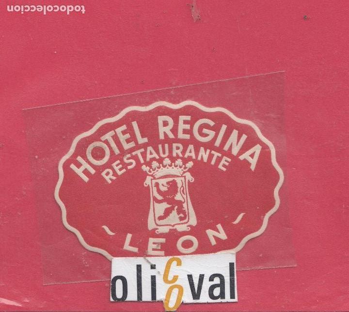 Etiquetas antiguas: ETIQUETA HOTEL ESPA&Ntilde;A HOTEL REGINA   LEON  TROQUEL COLA 80 MM EH 011900256.jpeg
