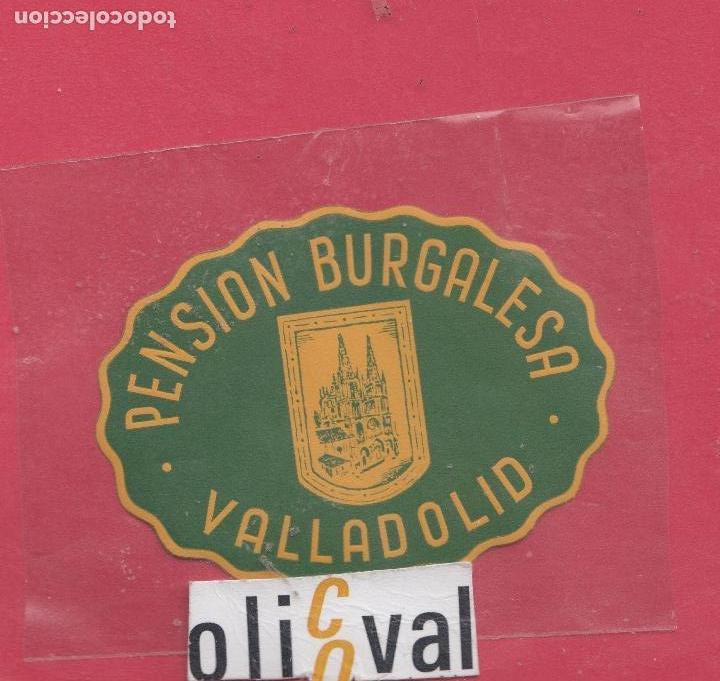 Etiquetas antiguas: ETIQUETA HOTEL ESPA&Ntilde;A PENSION BURGALESA TROQUEL 78X60MM EH 0119002336