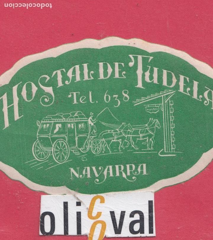 Etiquetas antiguas: ETIQUETA HOTEL ESPA&Ntilde;A HOSTAL DE TUDELA NAVARRA A&Ntilde;OS 30 COLA DATADA EH1218021jpeg