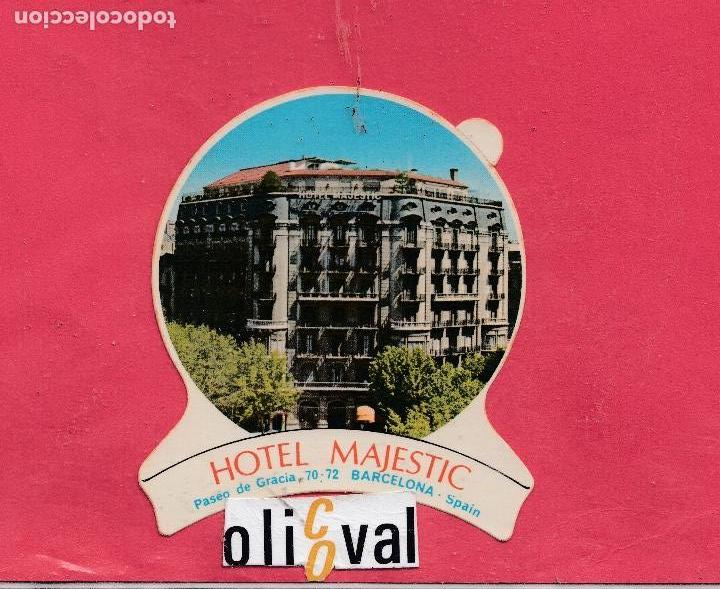 Etiquetas antiguas: ETIQUETA HOTEL ESPA&Ntilde;A HOTEL MAJESTIC BARCELONA COLA TROQUEL110X855 EH2186.jpeg