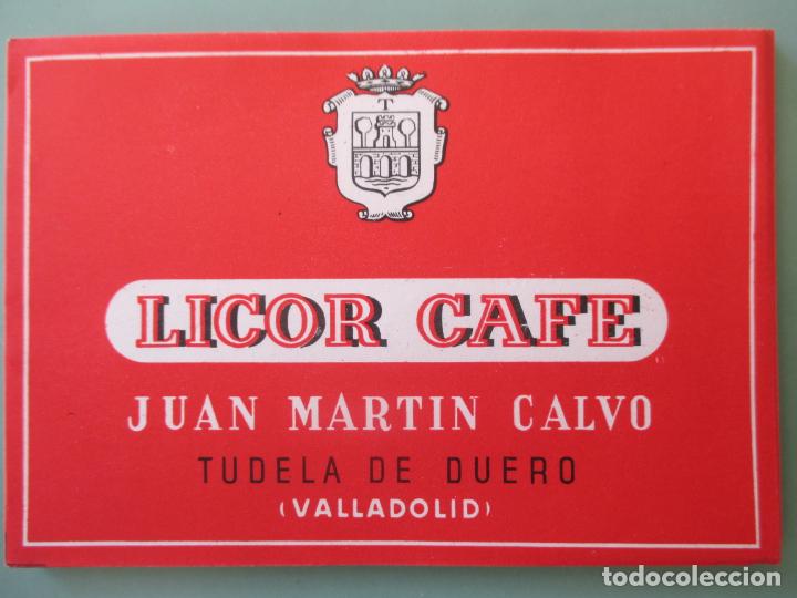 Old Labels: LOTE DE 50 ETIQUETAS DE LICOR DE CAF&Eacute; JUAN MART&Iacute;N CALVO. TUDELA DE DUERO. VALLADOLID. 13 X 9 CM