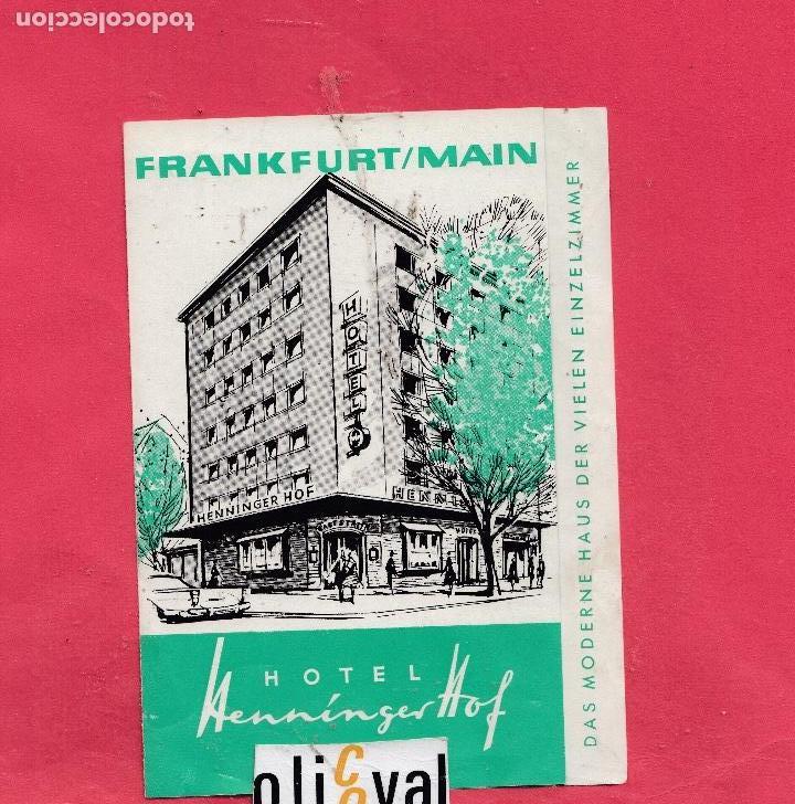 Etiquetas antiguas: HOTEL ETIQUETA BIENVENIDA HENNINGER HOF FRANKFURT.MAIN ALEMANIA THB 011901 1.jpeg