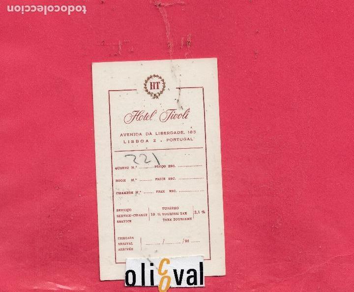 Etiquetas antiguas: HOTEL ETIQUETA BIENVENIDA HOTEL  TIVOLI LISBOA PORTUGAL HB 011909jpeg