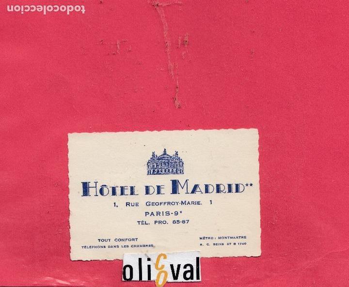 Etiquetas antiguas: HOTEL ETIQUETA BIENVENIDA HOTEL DE MADRID PARIS FRANCE THB 011911.jpeg