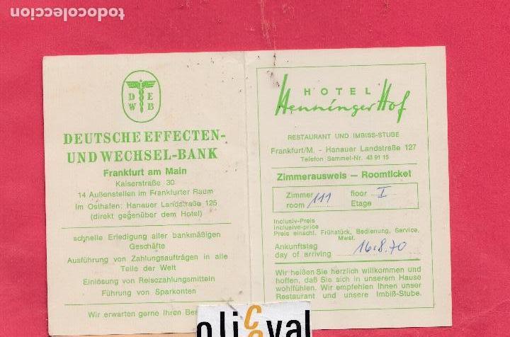 Etiquetas antiguas: HOTEL ETIQUETA BIENVENIDA HOTEL HENNINGER HOF FRANKFURT M. ALEMANIA THB 011913.jpeg