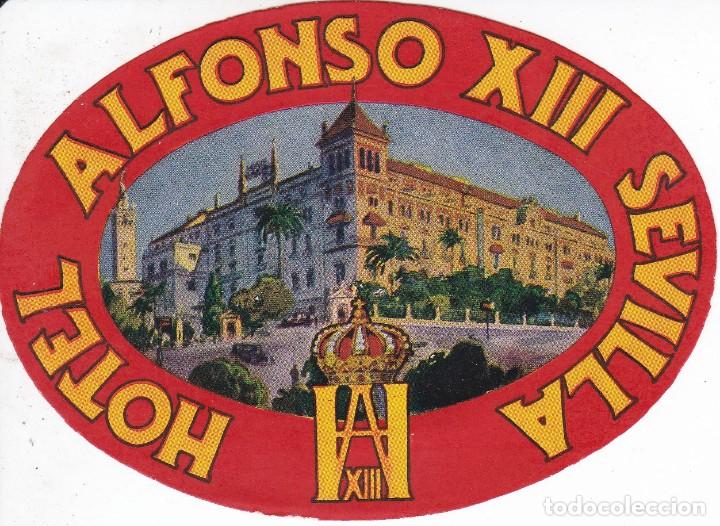 Etiquetas antiguas: ANTIGUA ETIQUETA DEL HOTEL ALFONSO XIII DE SEVILLA