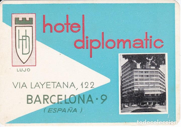 Etiquetas antiguas: ANTIGUA ETIQUETA DEL HOTEL DIPLOMATIC DE BARCELONA