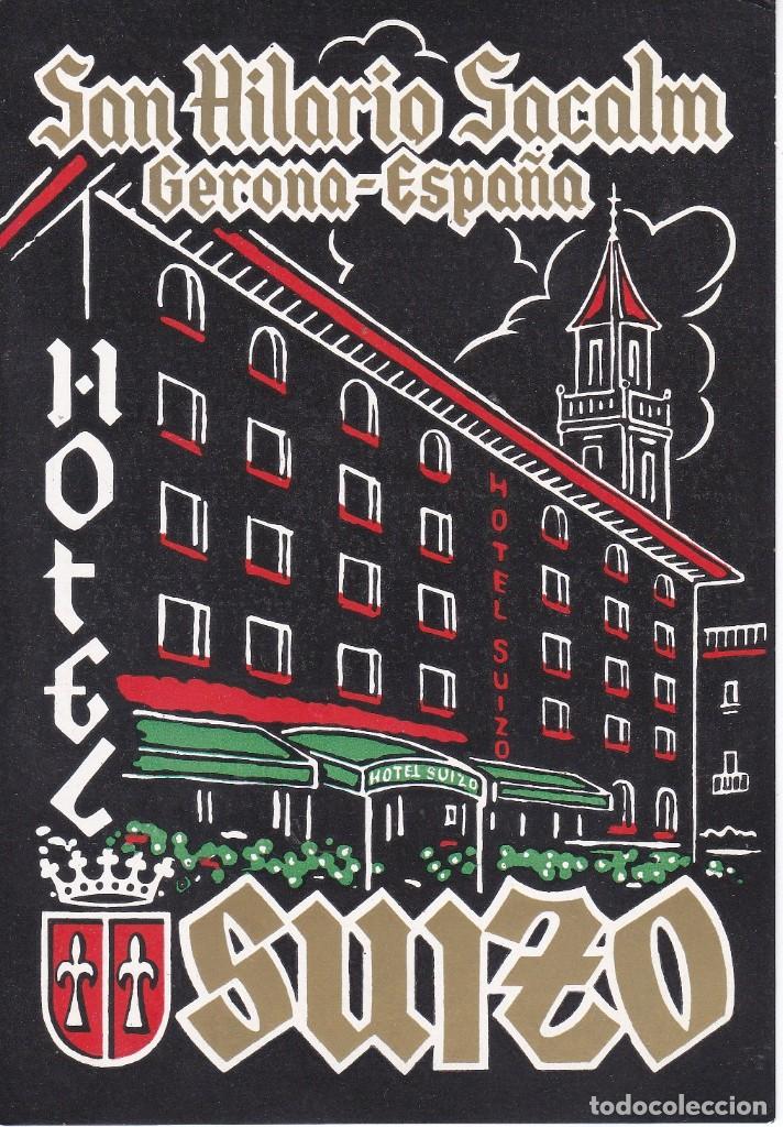 Etiquetas antiguas: ANTIGUA ETIQUETA DEL HOTEL SUIZO DE SAN HILARIO SACALM