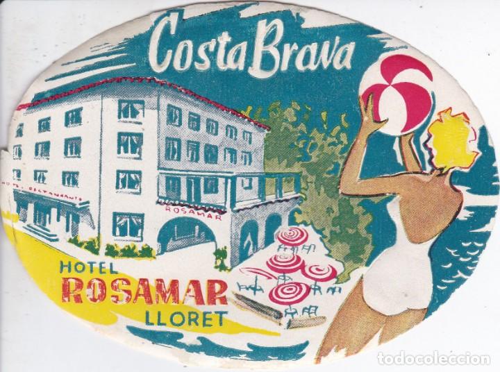 Etiquetas antiguas: ANTIGUA ETIQUETA DEL HOTEL ROSAMAR DE LLORET DE MAR