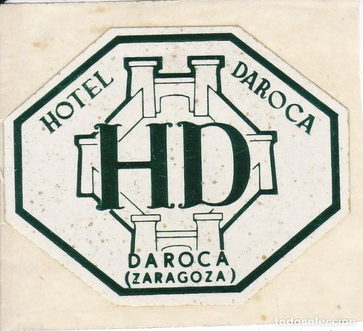 Etiquetas antiguas: ANTIGUA ETIQUETA DEL HOTEL DAROCA DE ZARAGOZA