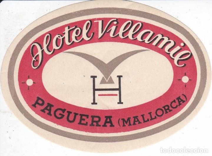 Etiquetas antiguas: ANTIGUA ETIQUETA DEL HOTEL VILLAMIL DE PAGUERA - MALLORCA