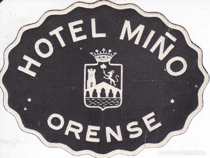 Etiquetas antiguas: ANTIGUA ETIQUETA DEL HOTEL MI&Ntilde;O DE ORENSE