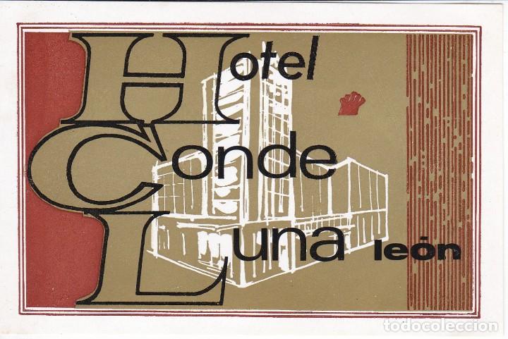 Etiquetas antiguas: ANTIGUA ETIQUETA DEL HOTEL CONDE LUNA DE LEON