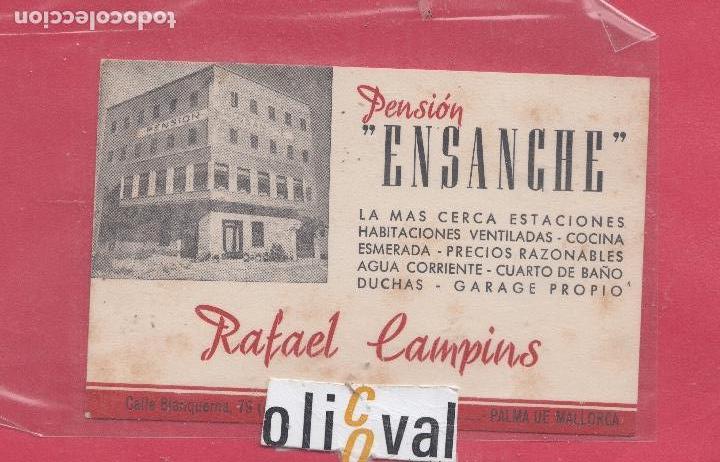Etiquetas antiguas: ETIQUETA HOTEL MALAGA TARJETA HOTEL PENSION ENSANCHE DATADA MALAGA 125 X 80 mm EHEX2904peg