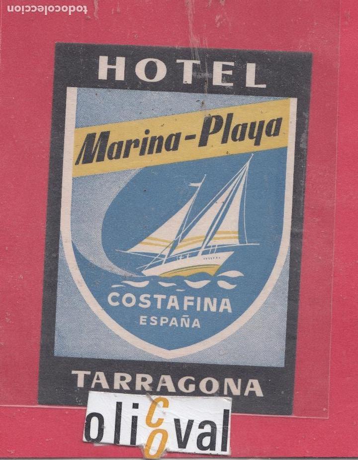 Etiquetas antiguas: ETIQUETA HOTEL TARRAGONA HOTEL MARINA PLAYA COSTAFINA ESPA&Ntilde;A 75 X 107mm EHEX2909peg
