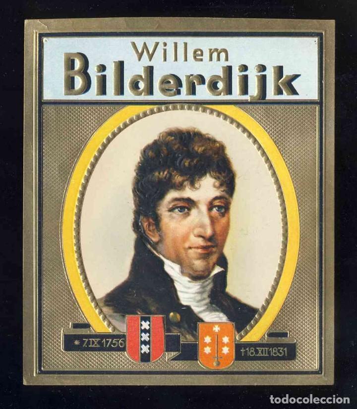 Etiquetas antiguas: Etiqueta de tabaco en relieve: VILLEM BILDERDIJK