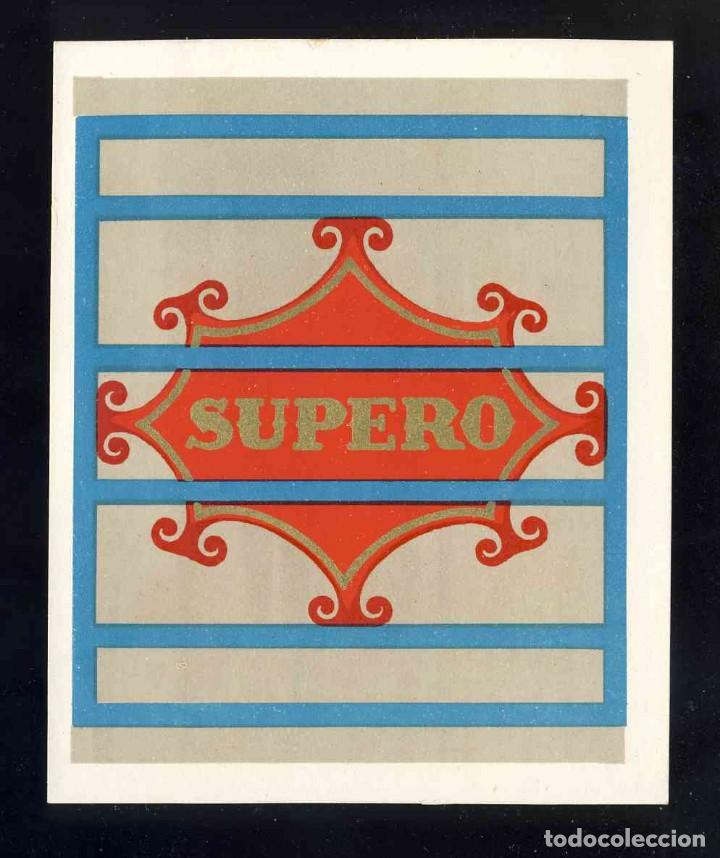 Etiquetas antiguas: Etiqueta de tabaco: SUPERO