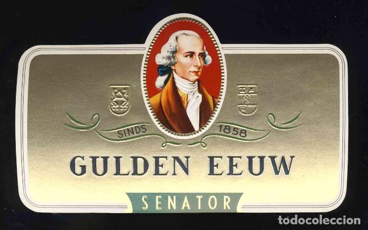 Etichette antiche: Etiqueta de tabaco en relieve: GULDEN EEUW