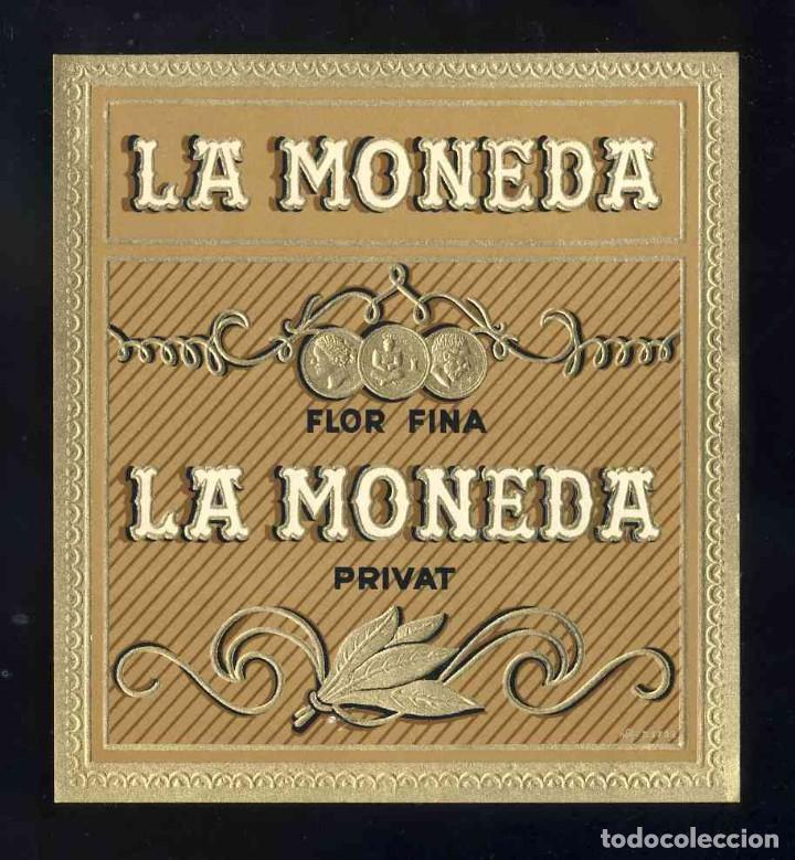 Etichette antiche: Etiqueta de tabaco en relieve: LA MONEDA