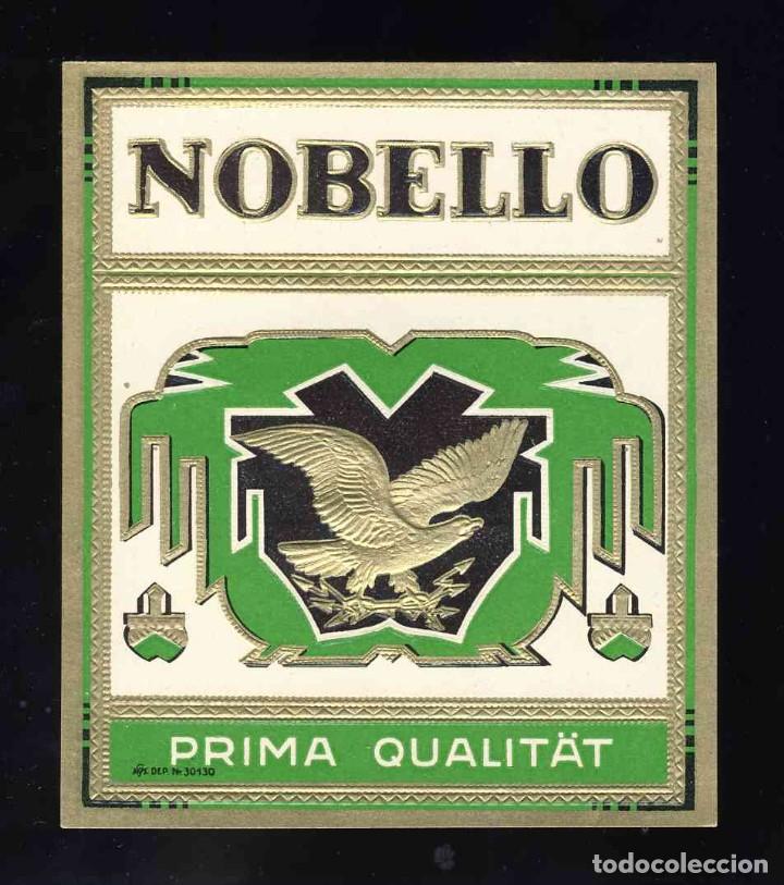 Etichette antiche: Etiqueta de tabaco en relieve: NOBELLO. Aguila