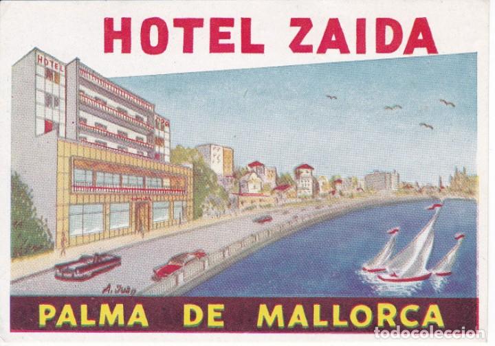 Etiquetas antiguas: ANTIGUA ETIQUETA DEL HOTEL ZAIDA DE PALMA DE MALLORCA