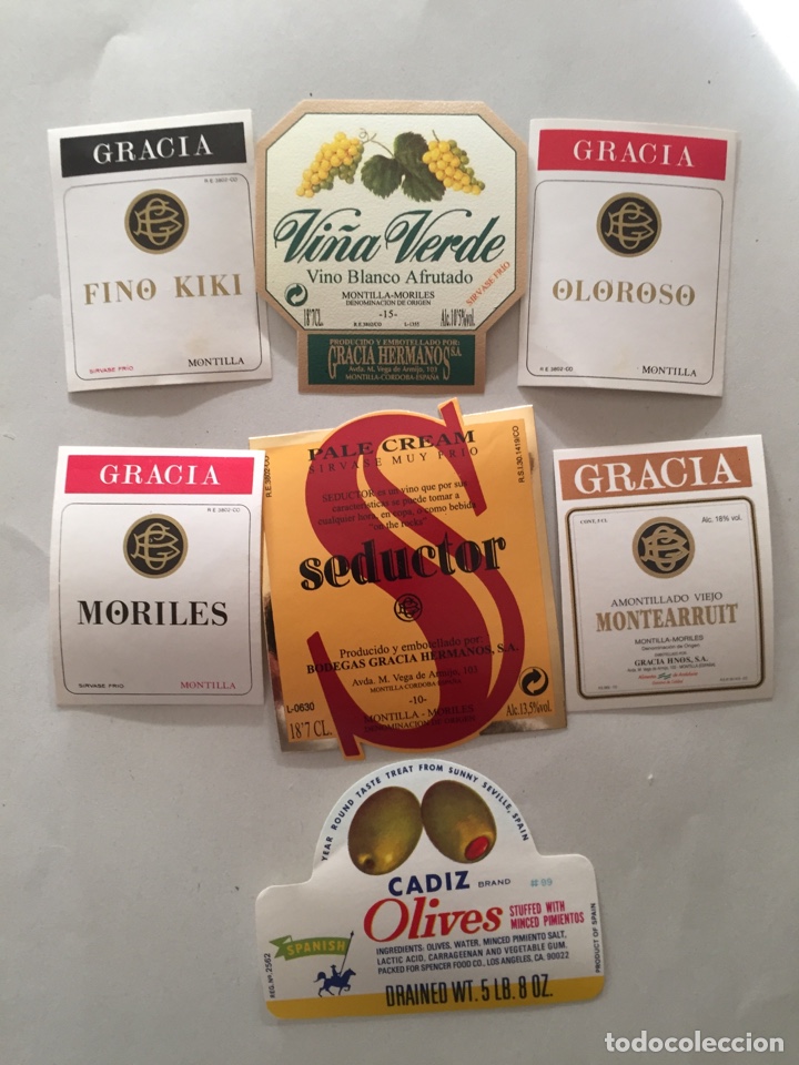 Etiquetas antiguas: Etiquetas de vinos peque&ntilde;as - Foto 1