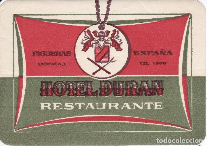 Etiquetas antiguas: ANTIGUA ETIQUETA DEL HOTEL DURAN DE FIGUERAS